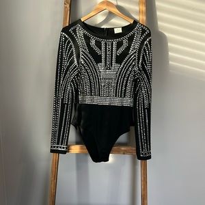 Blue Buttercup Rhinestone Bodysuit size small